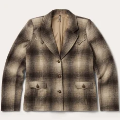 Wool Plaid Western Blazer