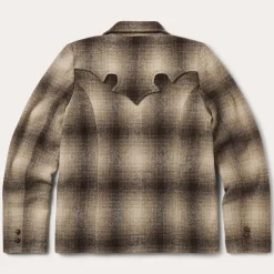 Wool Plaid Western Blazer