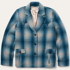 Wool Plaid Western Blazer