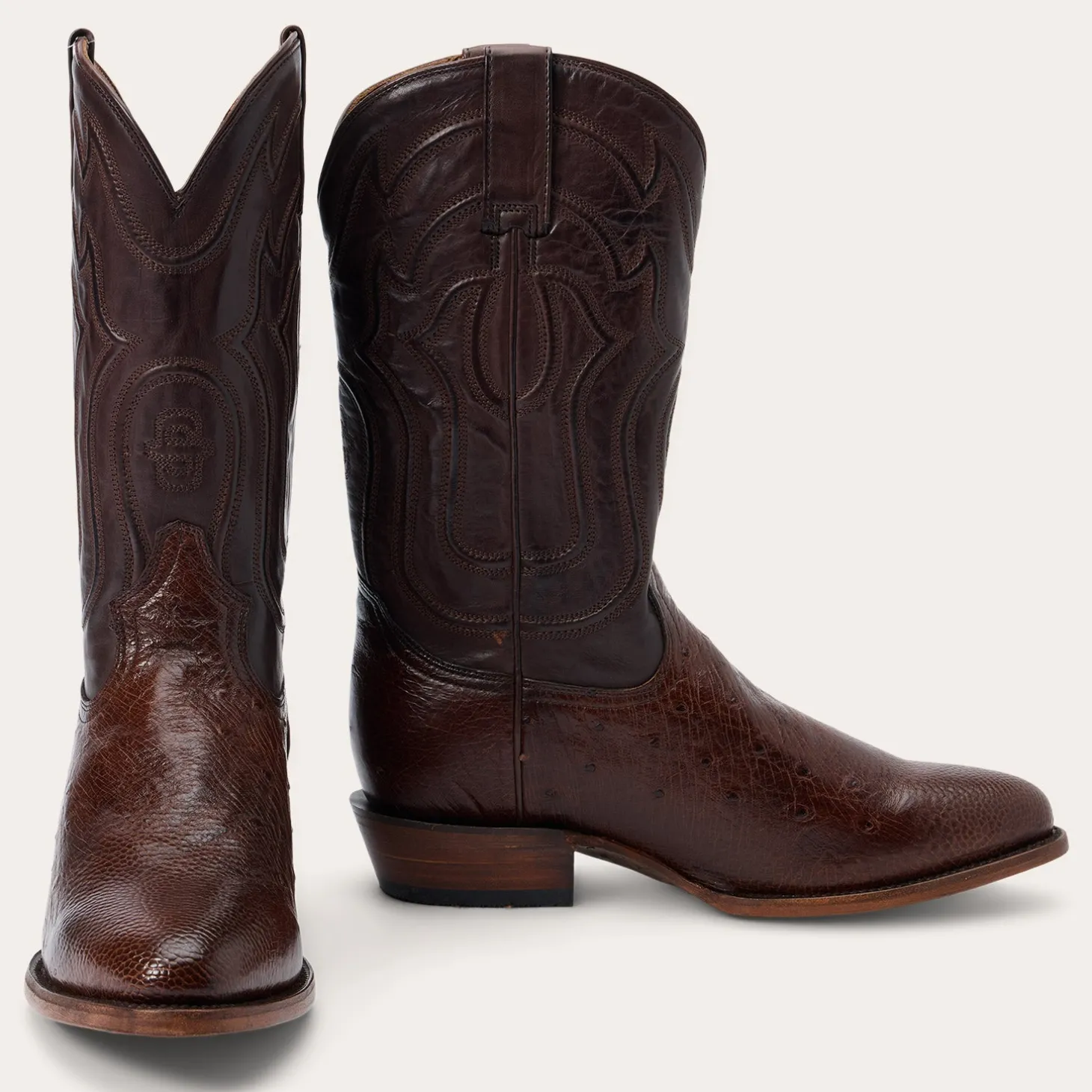 Wyatt Smooth Ostrich Boots