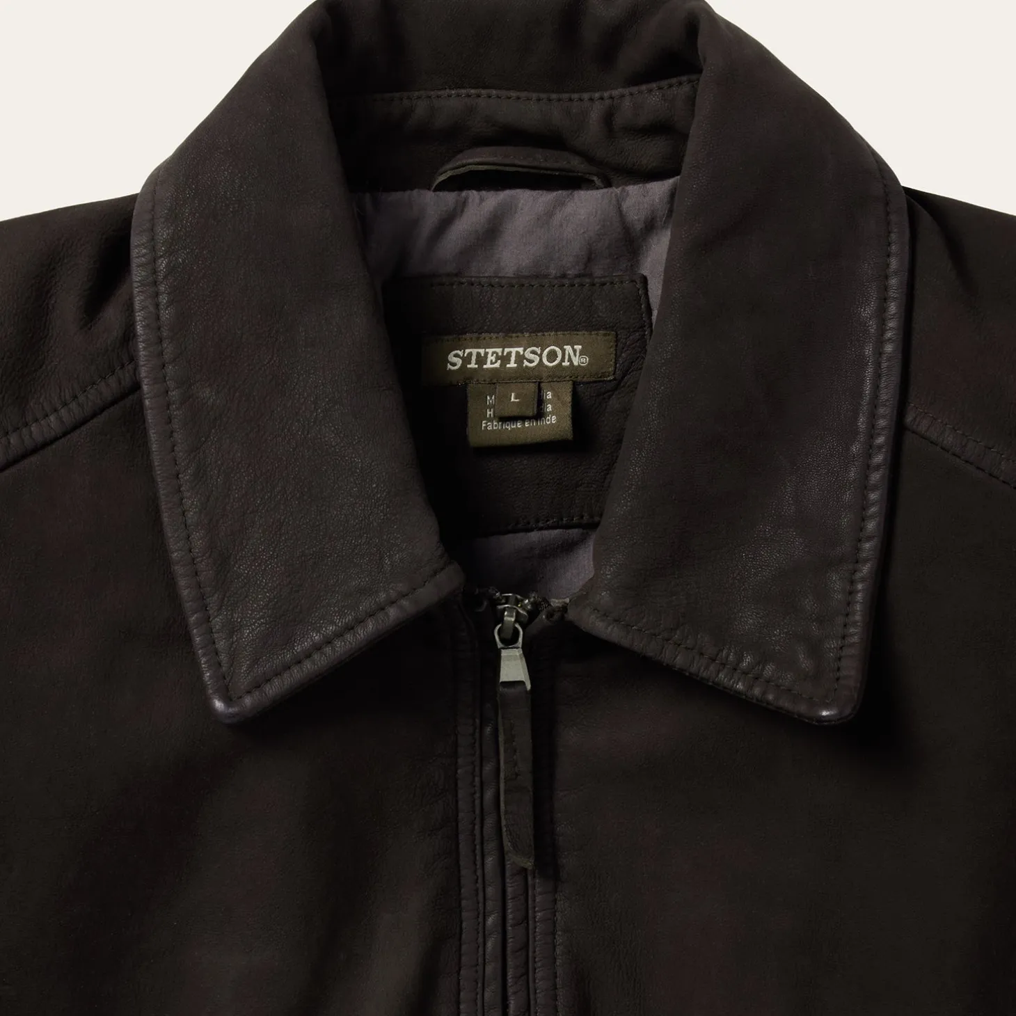 Zip Front Suede Leather Jacket