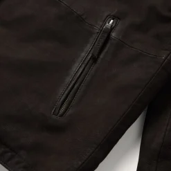Zip Front Suede Leather Jacket